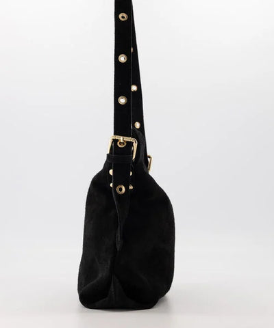 Gertrudis Handtas Suede Zwart T343
