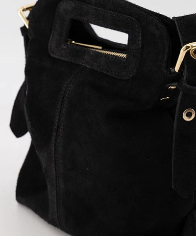 Gertrudis Handtas Suede Zwart T343