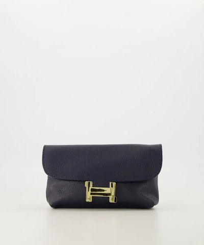Hilary Clutch Tas Classic Grain Dark Blue T224