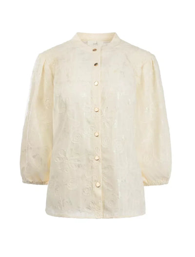 ICNK Amsterdam Job Blouse Cordella Butterfly Print offwhite