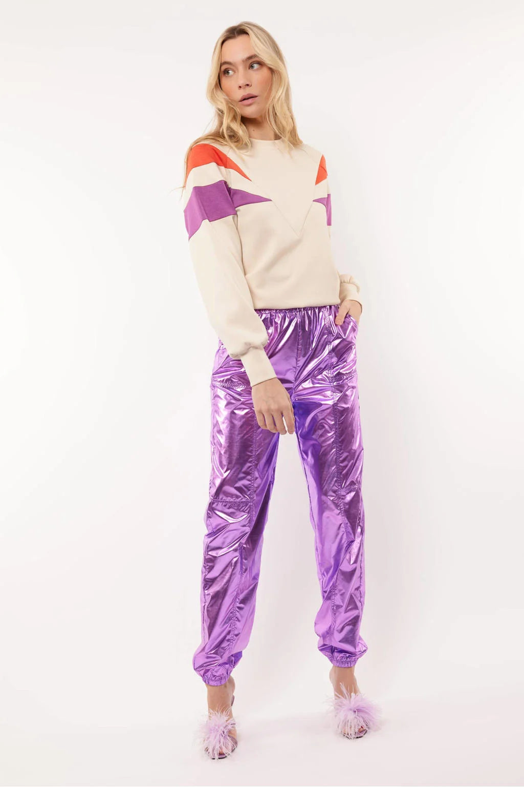 Fluresk Azura Broek metallic salviapaars