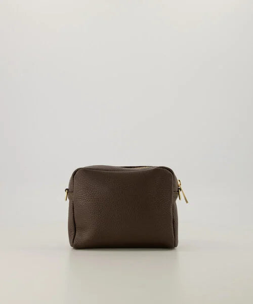 Jacine Crossbody Tas Leer Dark Brown T279