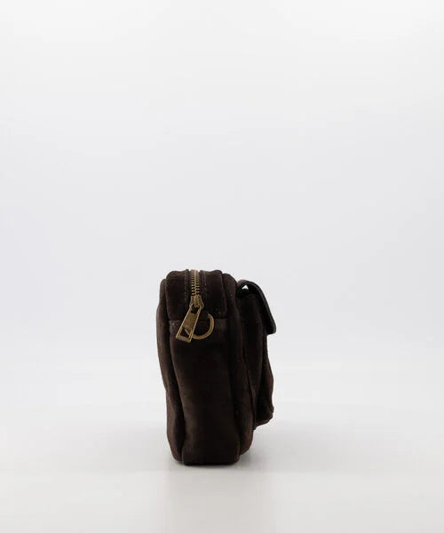 Jessa Crossbodytas Suede Dark Brown T327