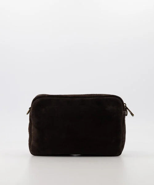 Jessa Crossbodytas Suede Dark Brown T327