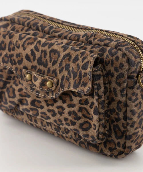 Jessa Crossbodytas Suede Leopard T327