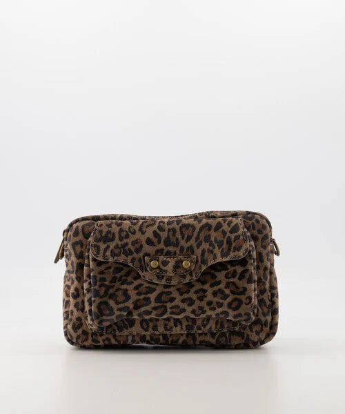 Jessa Crossbodytas Suede Leopard T327