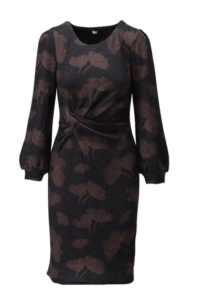 K-Design Korte Jurk Soft Touch met Bloemenprint D251-P173