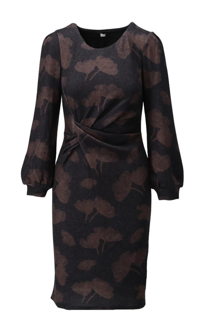 K-Design Korte Jurk Soft Touch met Bloemenprint D251-P173