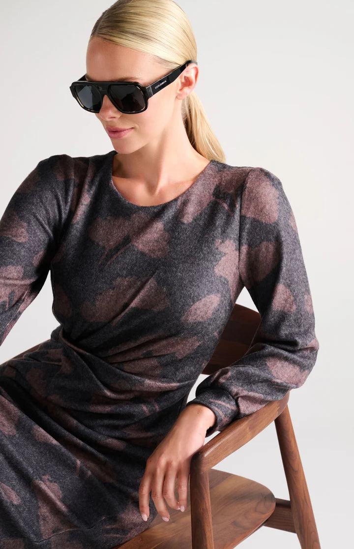 K-Design Korte Jurk Soft Touch met Bloemenprint D251-P173