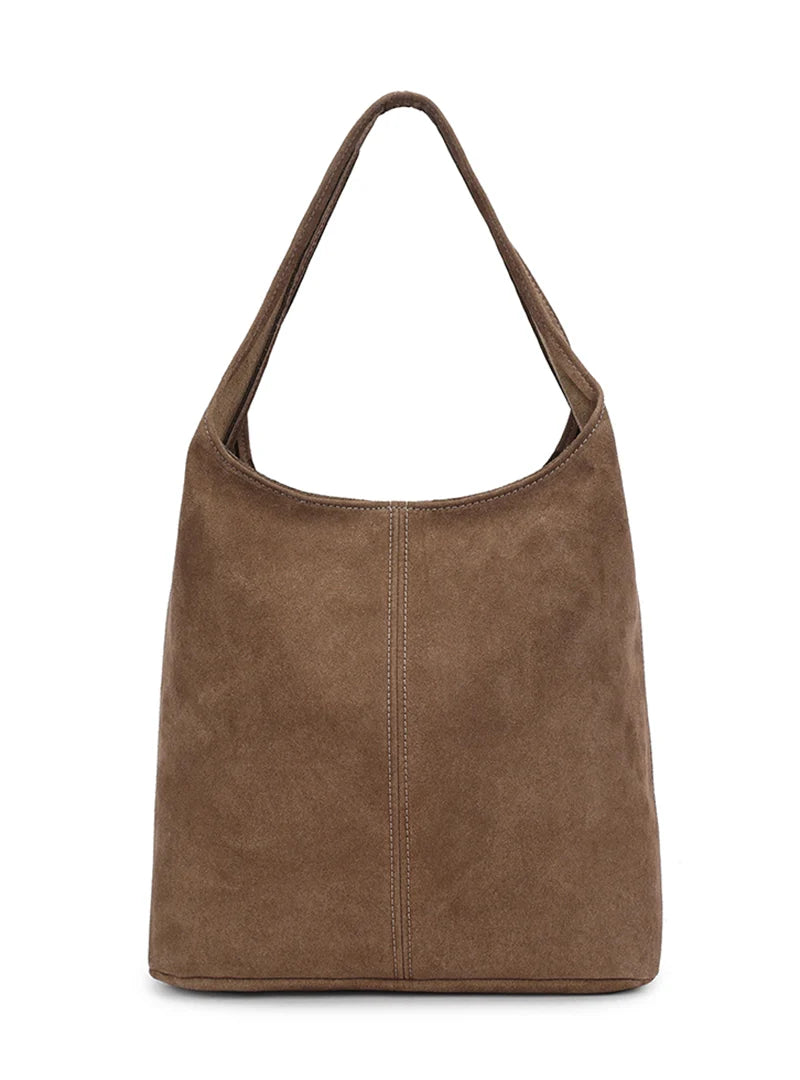 Shopper Tas Suede T410 taupe
