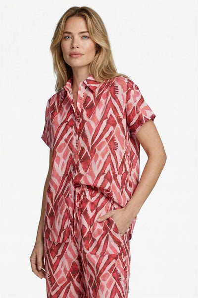 C&S Lene Blouse powder pink / sunkissed coral
