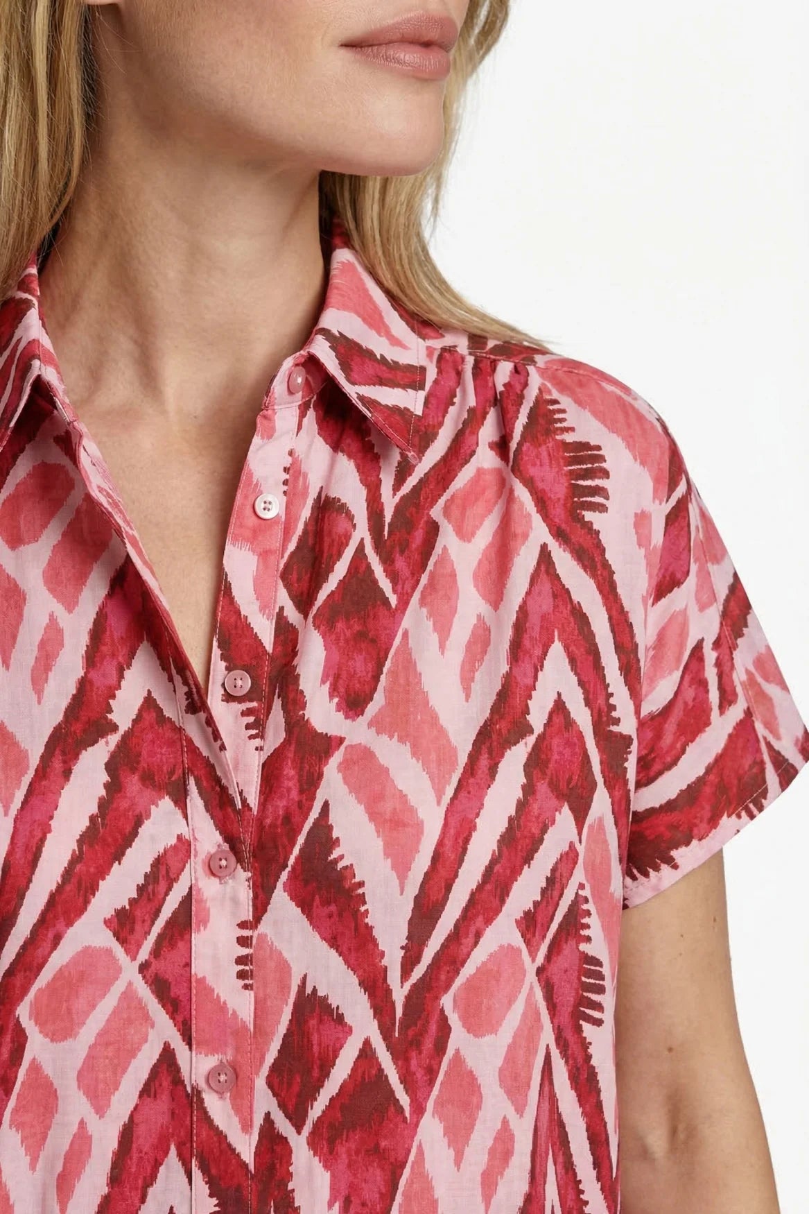 C&S Lene Blouse powder pink / sunkissed coral