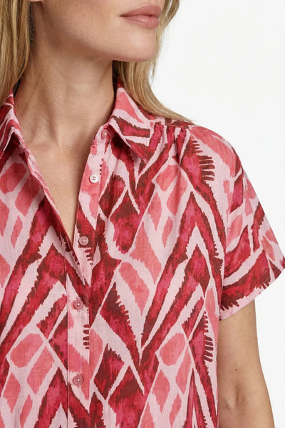 C&S Lene Blouse powder pink / sunkissed coral