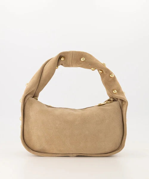 Lottie Handtas Studs Suede Zand/Goud T310