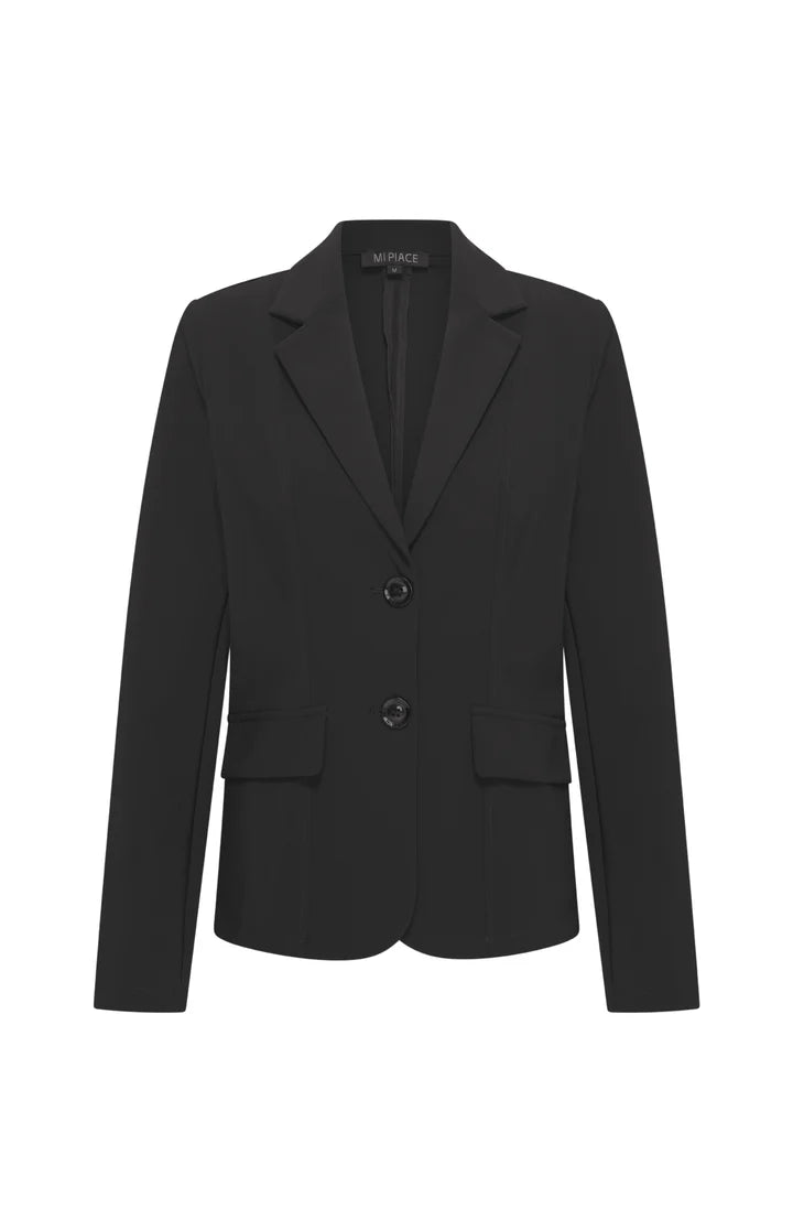 Mi Piace Bonded Travelstof Blazer 202646 zwart