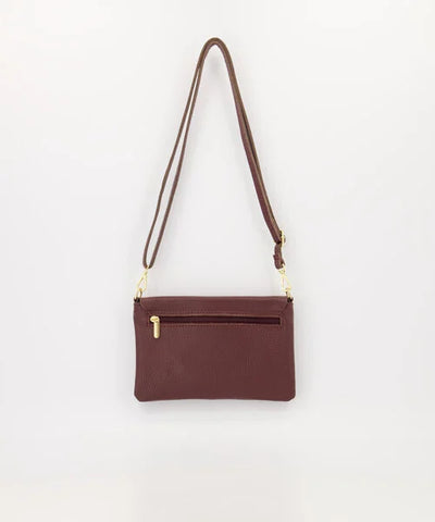 Myra Crossbody Tas Classic Grain Burgundy T308