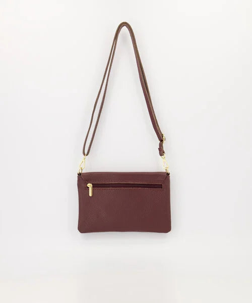 Myra Crossbody Tas Classic Grain Burgundy T308