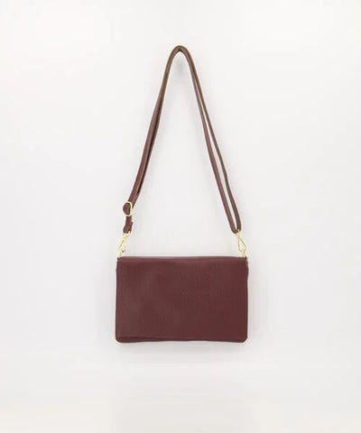 Myra Crossbody Tas Classic Grain Burgundy T308