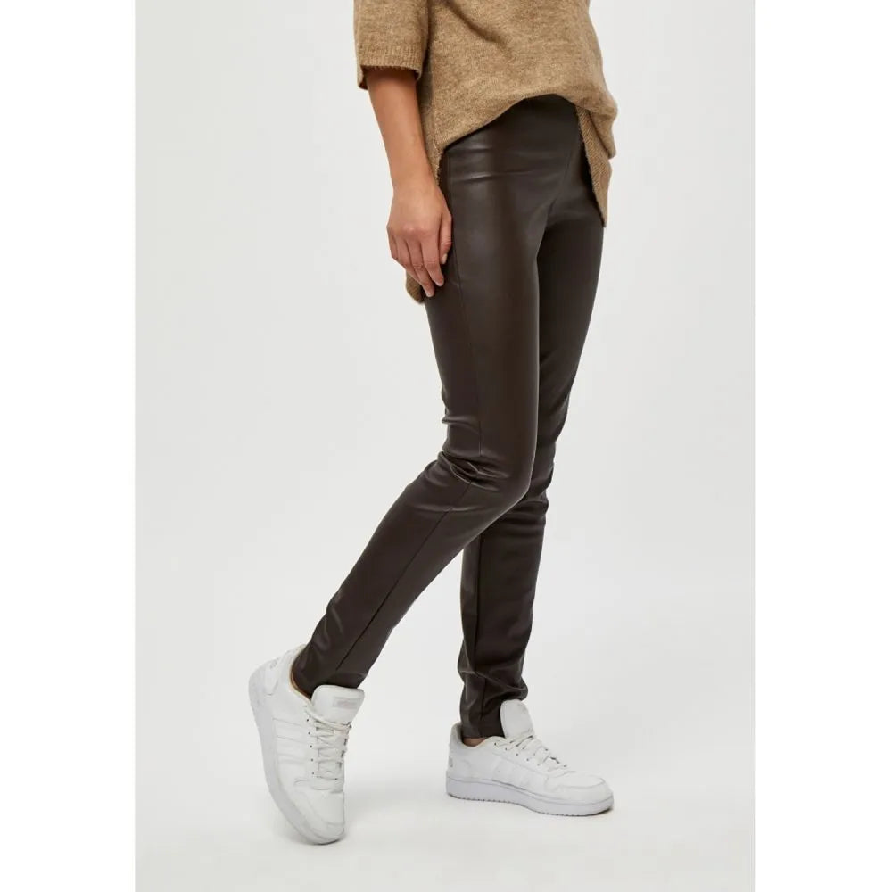 Peppercorn Linette Pu Leggings slate brown