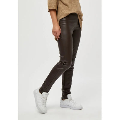 Peppercorn Linette Pu Leggings slate brown