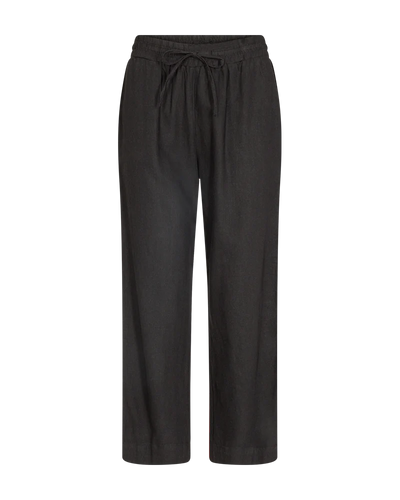 Freequent Linnen Lava Broek Enkellengte zwart