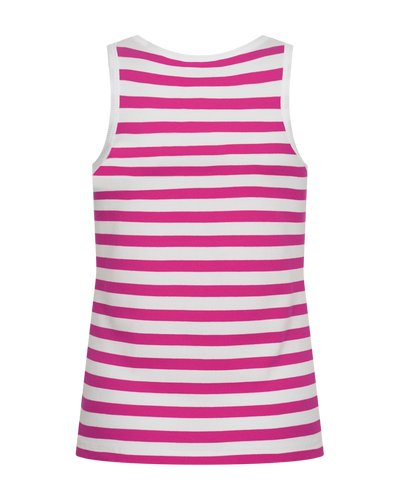 Freequent Effy Top brilliant white w. fuchsia purple