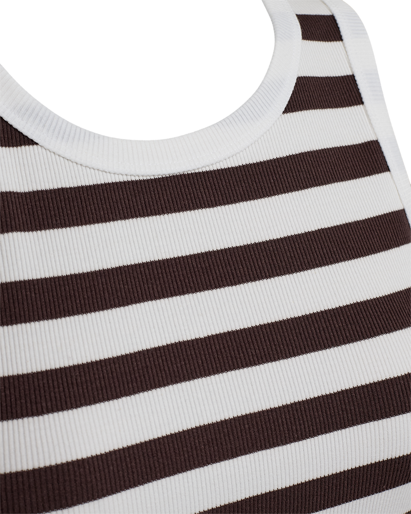 Freequent Effy Top brilliant white w. coffee bean