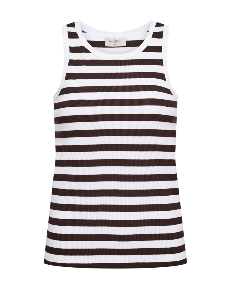 Freequent Effy Top brilliant white w. coffee bean