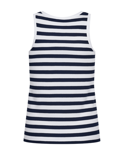 Freequent Effy Top brilliant white w. navy blazer