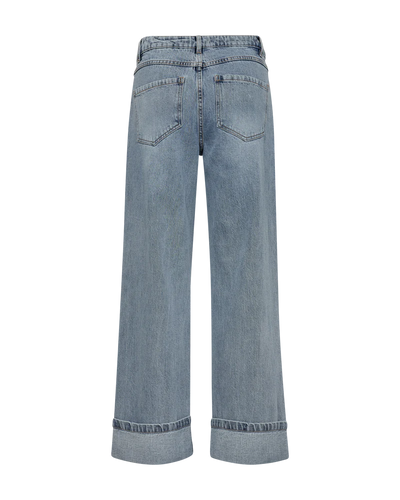 Freequent Midde Turn Up Jeans L32 light blue denim