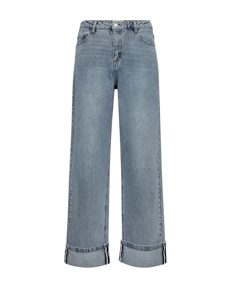 Freequent Midde Turn Up Jeans L32 light blue denim