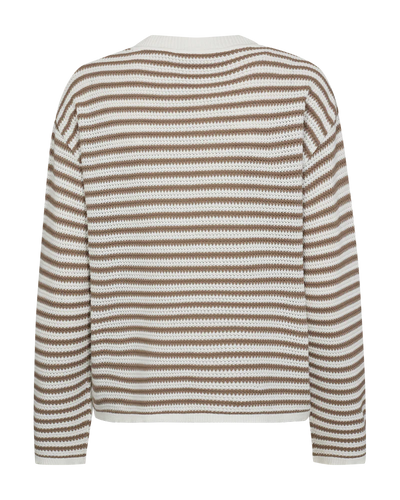 Freequent Domo Pullover offwhite & silver mink