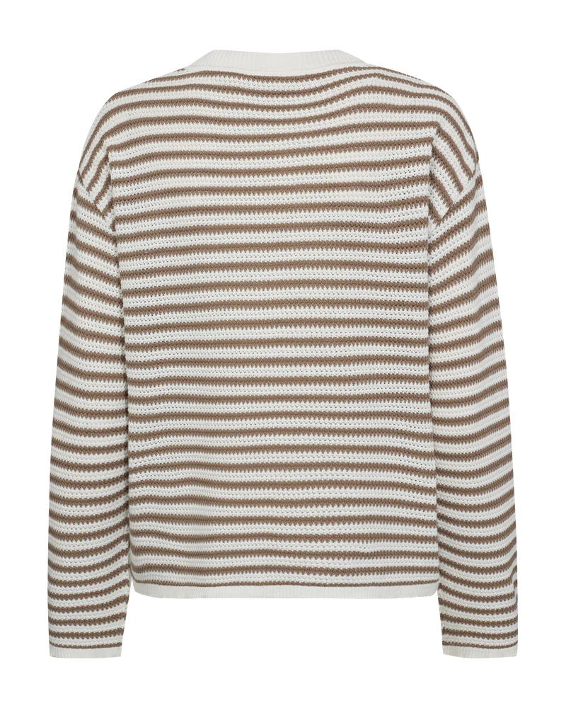 Freequent Domo Pullover offwhite & silver mink