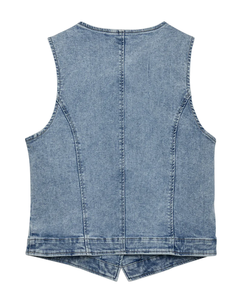 Freequent Halsey Gilet light blue denim