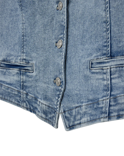 Freequent Halsey Gilet light blue denim