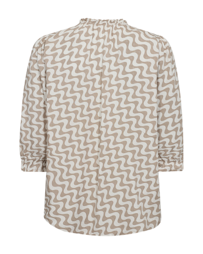 Freequent Adney Blouse star offwhite w. simply taupe