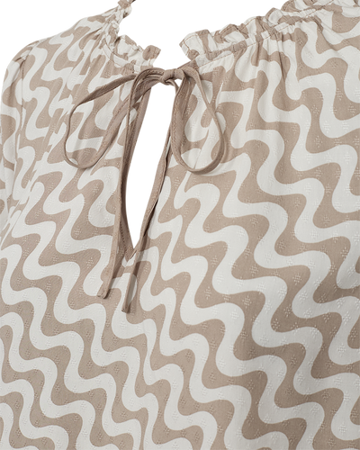 Freequent Adney Blouse star offwhite w. simply taupe