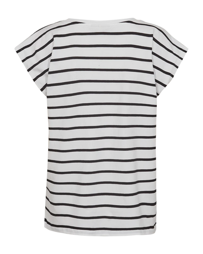 Freequent Fenjal Capri Shirt brilliant white w. black