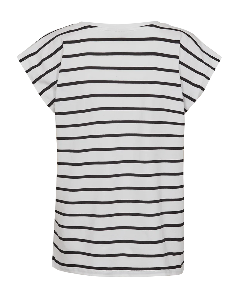 Freequent Fenjal Capri Shirt brilliant white w. black