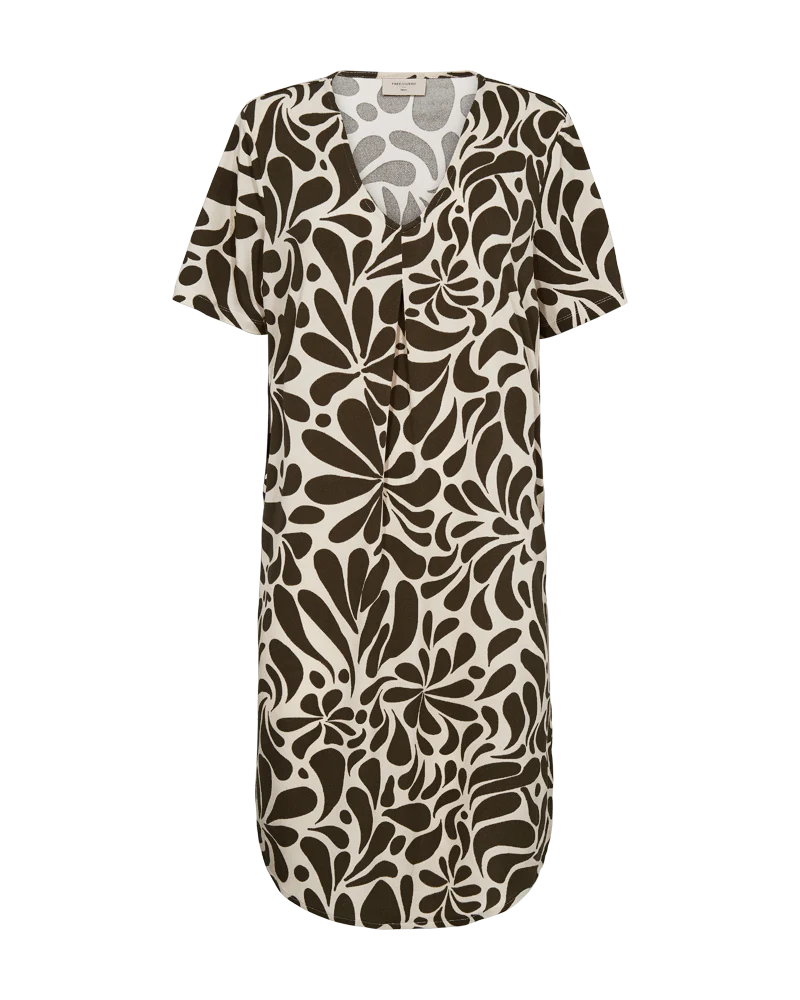Freequent Floi Jurk moonbeam/coffee bean