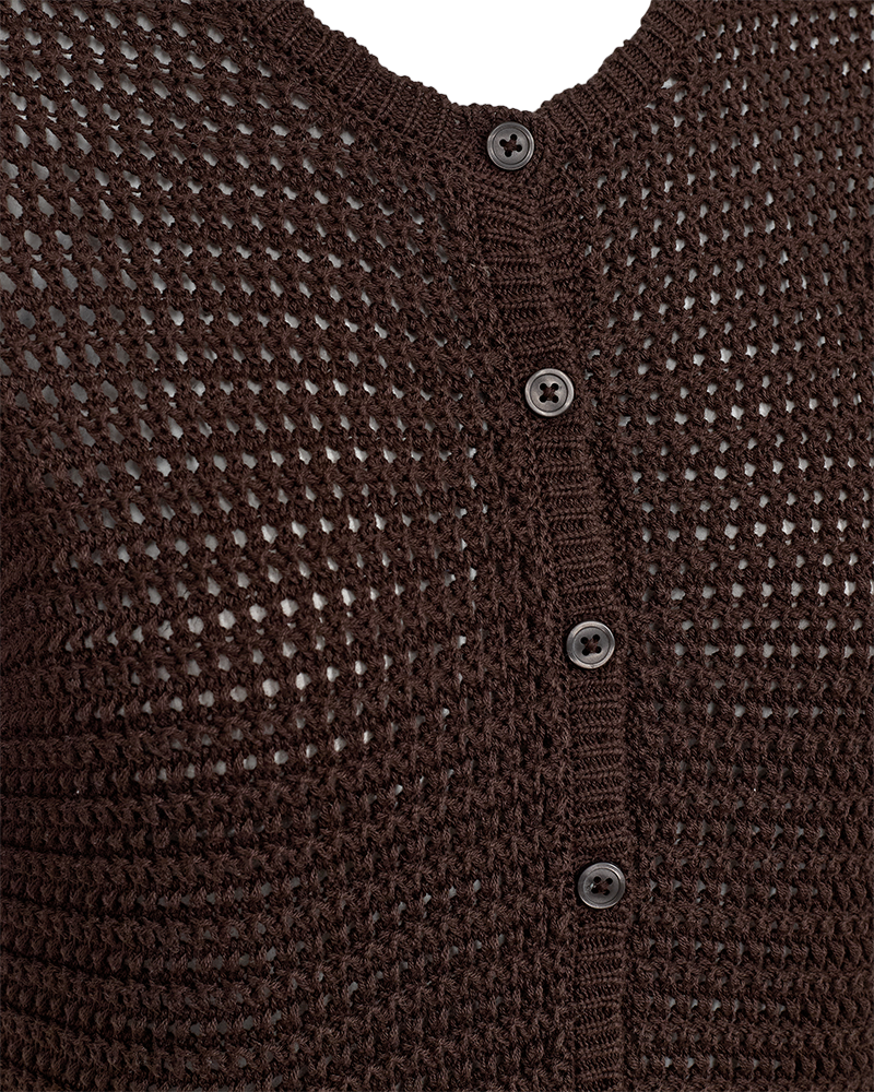 Freequent Tota Cardigan coffee bean