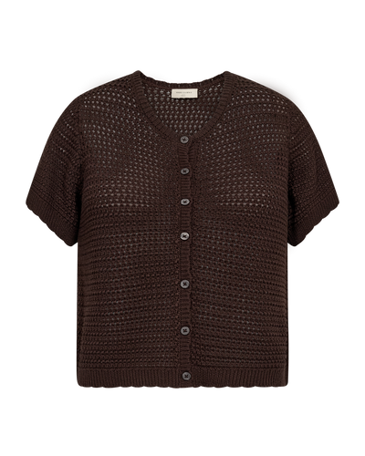 Freequent Tota Cardigan coffee bean