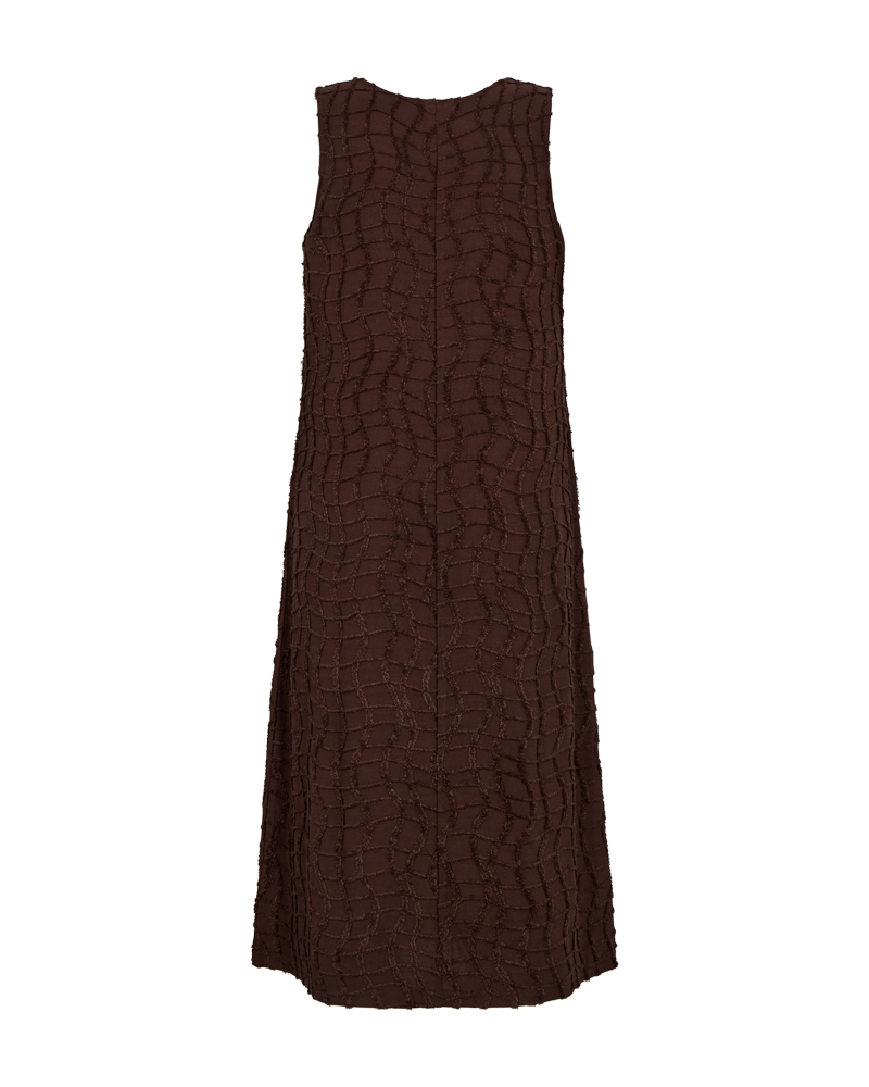 Freequent Alfi Mouwloze Jurk coffee bean