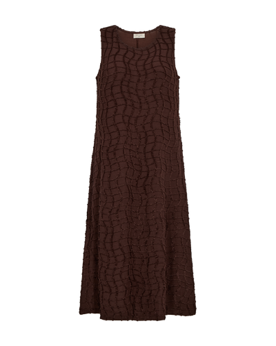 Freequent Alfi Mouwloze Jurk coffee bean