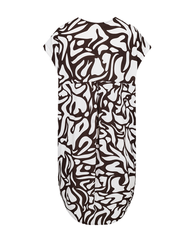 Freequent Floi Jurk coffee bean w. brilliant white