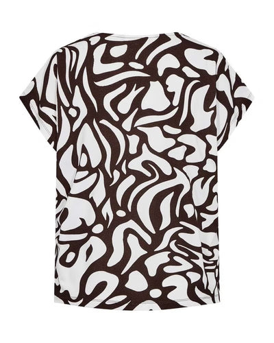 Freequent Floi Tee coffee bean w. brilliant white