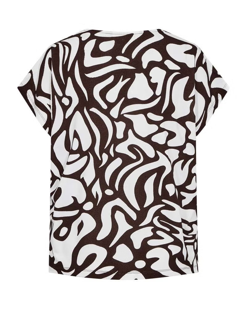 Freequent Floi Tee coffee bean w. brilliant white