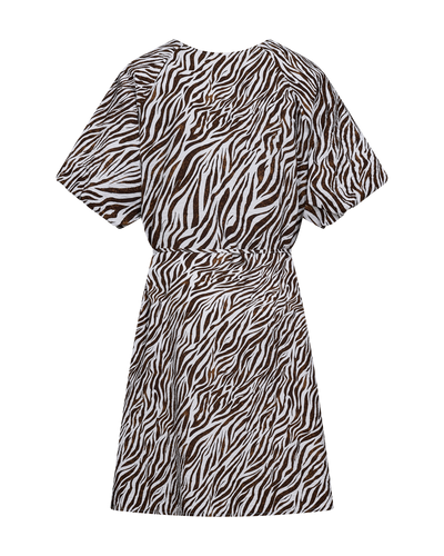 Freequent Mele Jurk brilliant white w. coffee bean