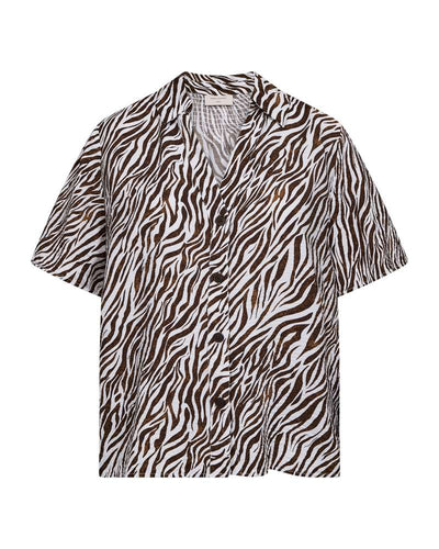 Freequent Mele Shirt brilliant white w. coffee bean