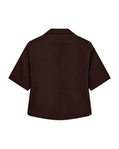 Freequent Maeve Blazer Cropped coffee bean